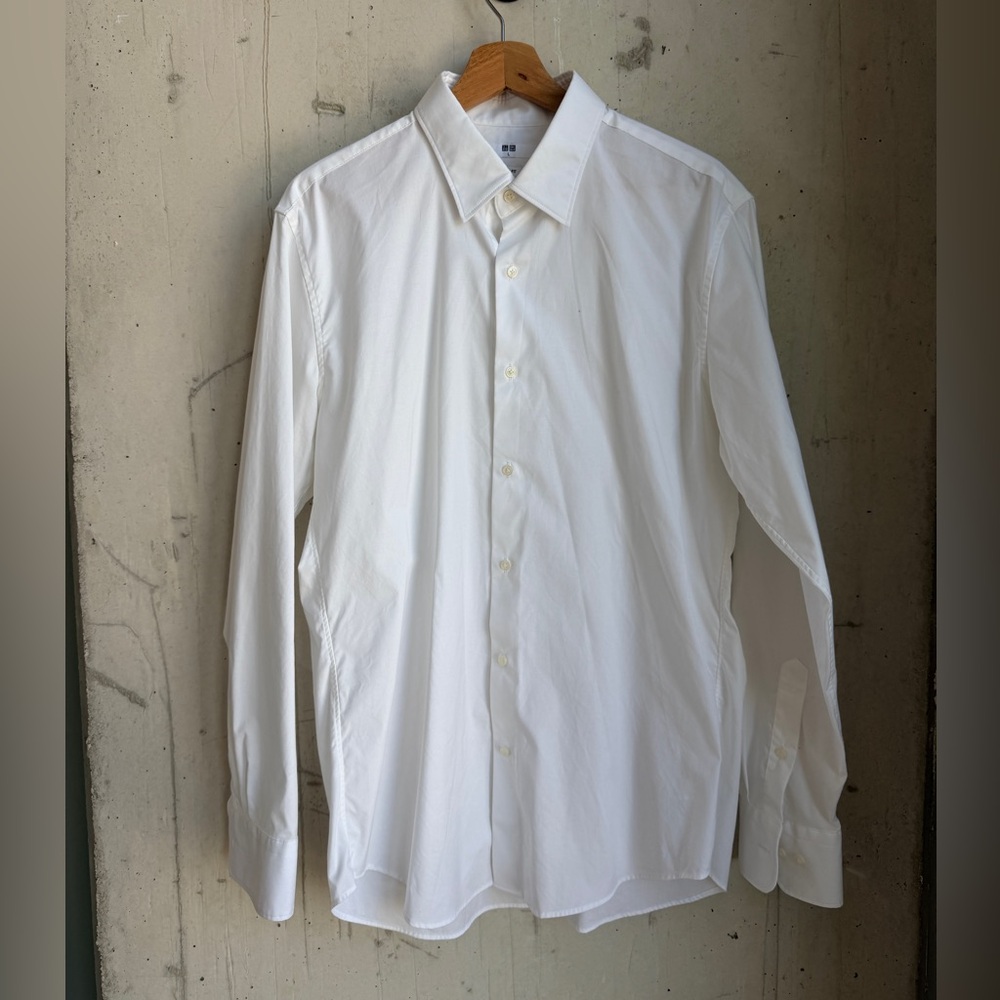 Uniqlo non-iron dress shirt White slim